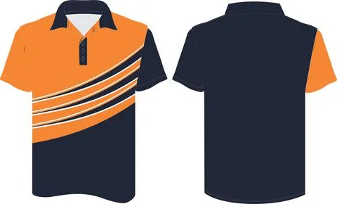 Three Button Placket Polo T Shirt Mock ups Templates Vectors Stock Illustration