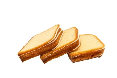 Three cake slices. Stock Photos