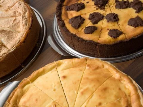 Three cakes Stock Photos