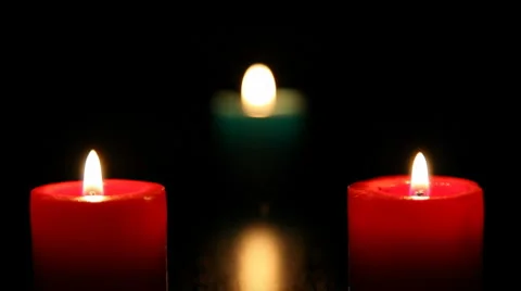 Three candle burning  3 HD 1080p 스톡 동영상 956764