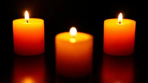 Three candle burning  6 HD 1080p 스톡 동영상 956626