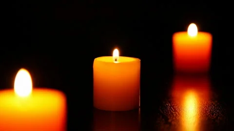 Three candle burning 8 HD 1080p Stock Footage 952976