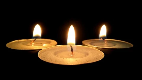 Three candle Stock Footage 120885799