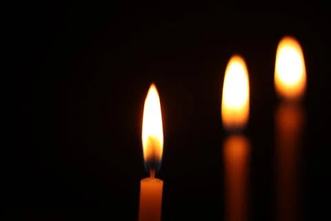 Three candle lighting. Foto stock