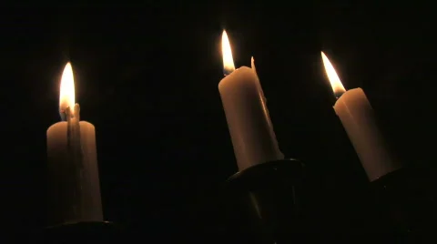 Three candles Stockbeeldmateriaal 524434