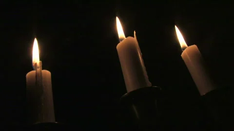 Three candles - moving camera Vídeos de archivo 524422