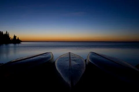 Three Canoes Foto stock