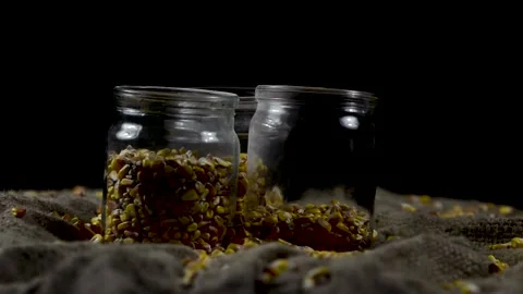 Three cans in the dark Stock Footage 154428051