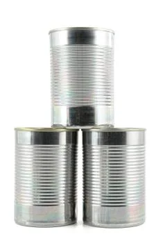 Three cans Stock Photos