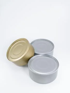 Three Cans Tuna Stock Photos