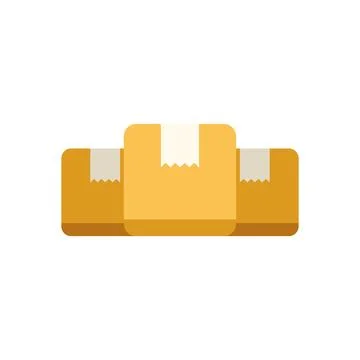 Three cardboard delivery boxes for shipping and moving Stock Illustration