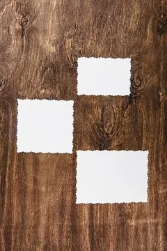 Three cards with curly edges Stock Photos