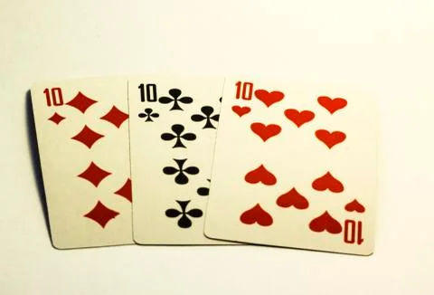 Three cards Stock Photos