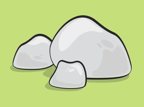 Three cartoon rocks Stock Illustration