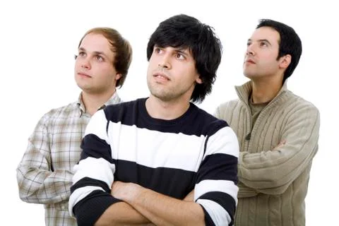 Three casual men Stock Photos