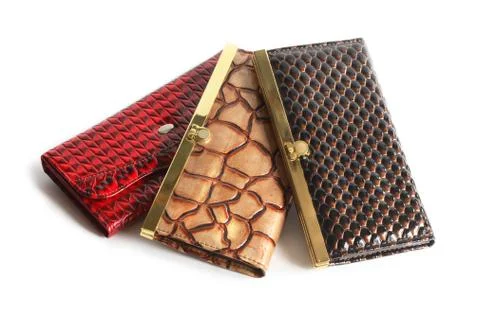 Three change purses Stock Photos