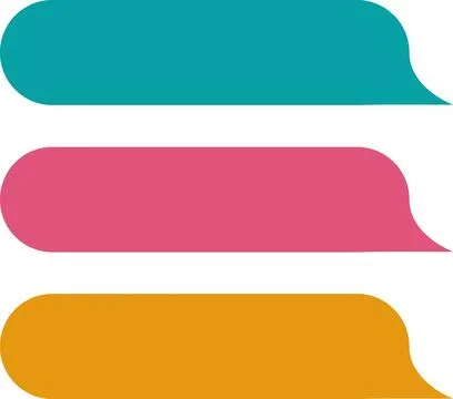 Three chat bubble styled text banners 库存插图