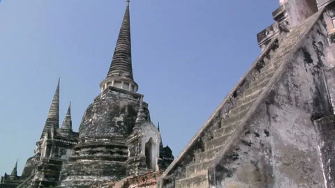 The Three Chedis Temple, Ayutthaya 스톡 동영상 327890651