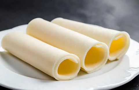 A three Cheese slices 库存照片