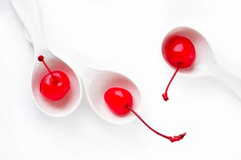 Three cherry Stock Photos