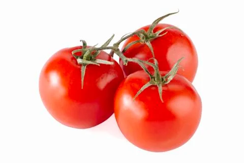 Three cherry tomatoes Stock Photos
