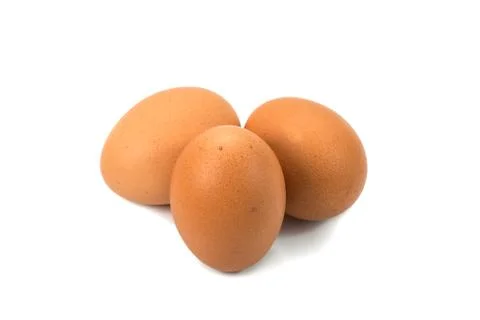 Three chicken eggs Stock Photos