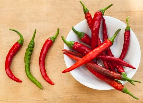 Three chilis Stock Photos