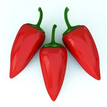 Three chilly peppers Stock Illustration