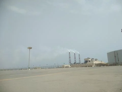 Three chimney with smoke Stock Photos