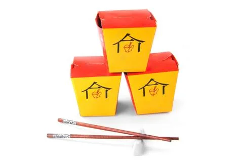 Three chinese  containers Stock Photos