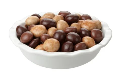Three chocolate toffee isolated Foto stock