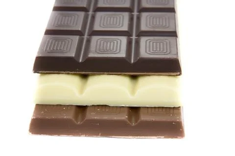 Three chocolates Stock Photos