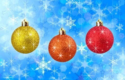 Three Christmas balls Foto stock