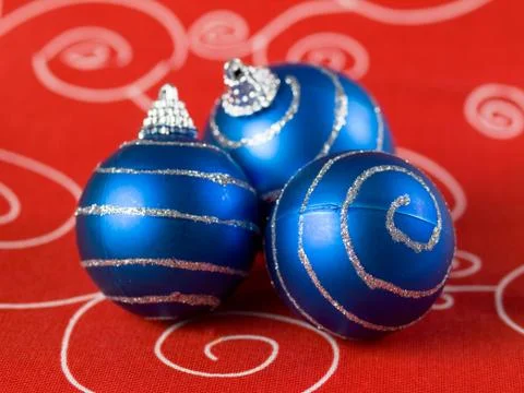 Three christmas balss Stock Photos