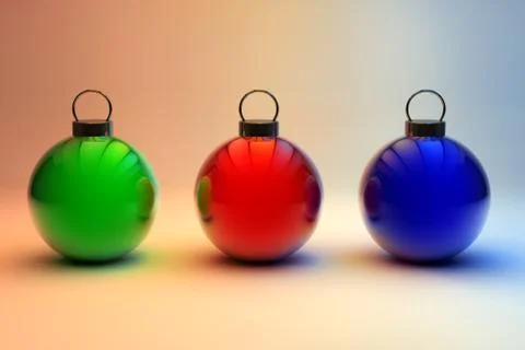 Three christmas baubles Stock Illustration