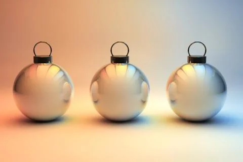 Three christmas baubles Stock Illustration