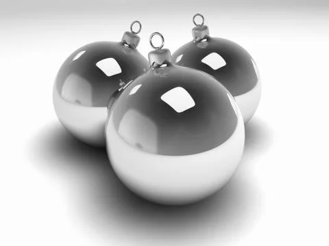 Three christmas bulbs 库存插图