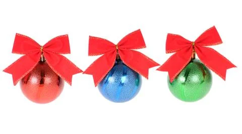 Three christmas decorations Stock Photos