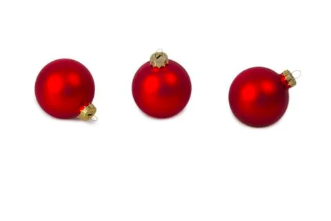 Three christmas tree balls Stock Photos