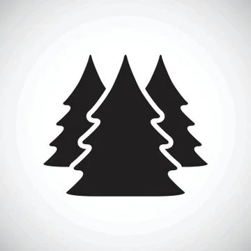 Three Christmas trees. Stock Illustration