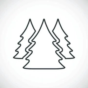 Three Christmas trees. Stock Illustration