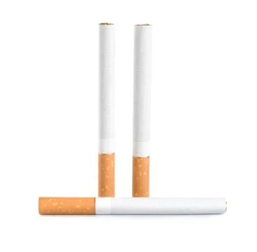 Three cigarettes (path) Stock Photos
