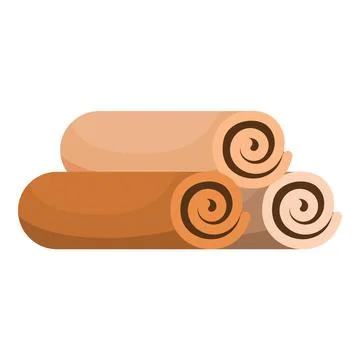 Three cinnamon sticks forming a triangle shape Stock Illustration