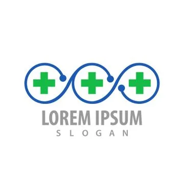 Three Circle cross logo concept design. Symbol graphic template element vecto Illustrazione stock