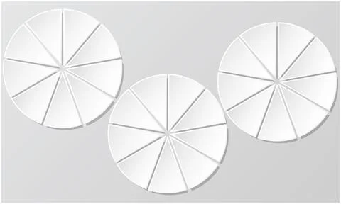 Three circle make a perfect share of artwork Illustrazione stock