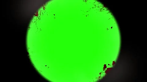 Three circular green screen viewfinders with grunge texture details against a Stock Footage 340945283