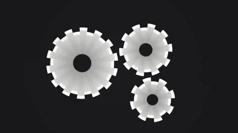 Three circular shapes with unique patterns on a dark Stock Footage 338223601