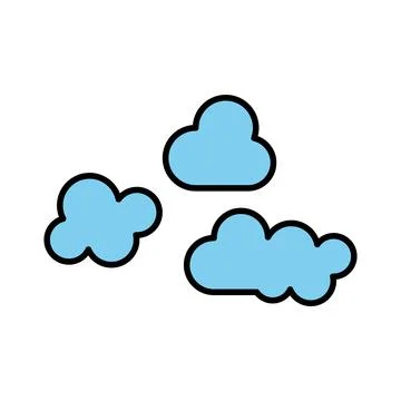 Three clouds icon logo design vector illustration Stock Illustration