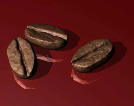 Three coffee beans Illustrazione stock