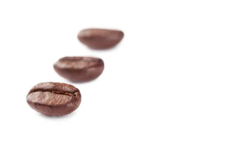 Three coffee beans Stock Photos